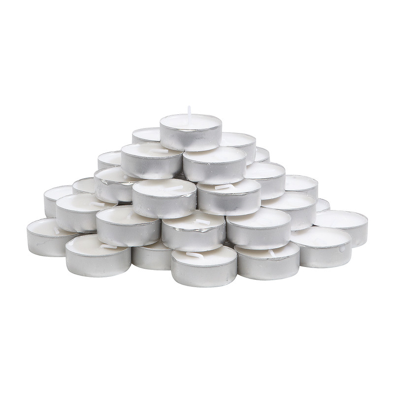 Theelichten - 8 branduren - 50 stuks