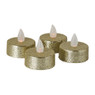 Glitter LED theelicht - goudkleurig - 4 stuks