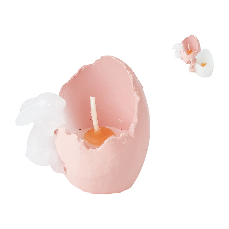 Sierkaars ei met konijntje - diverse soorten - 5,5x4,5x6 cm