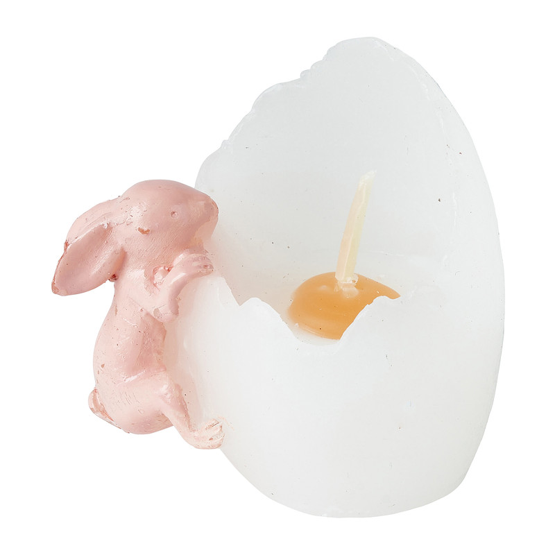 Sierkaars ei met konijntje - diverse soorten - 5,5x4,5x6 cm