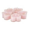 Theelichten hartjes - diverse kleuren - set van 5