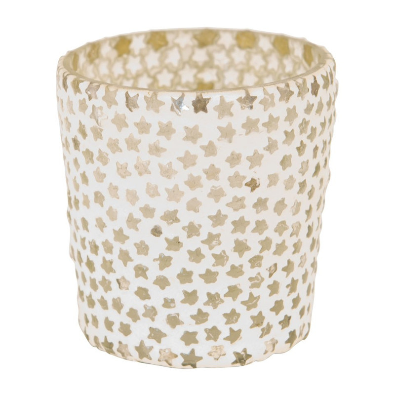 Kaars in glas - sterren mozaïek