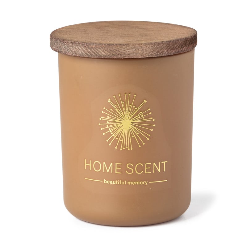 Geurkaars in potje - oranje - ø6.8x8.5 cm