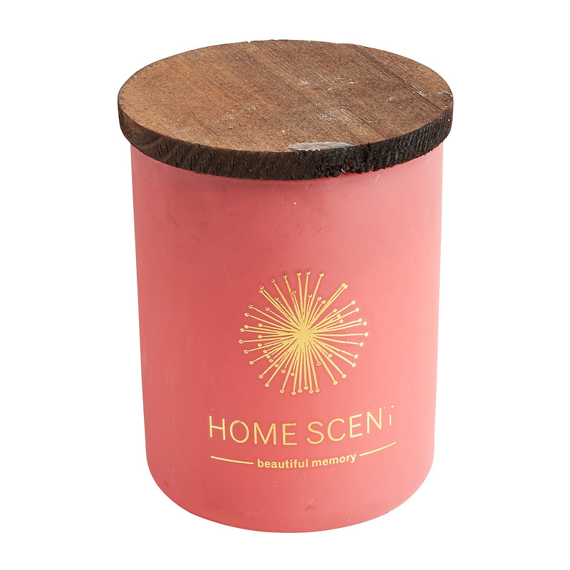 Geurkaars in potje - roze - ø6.8x8.5 cm 