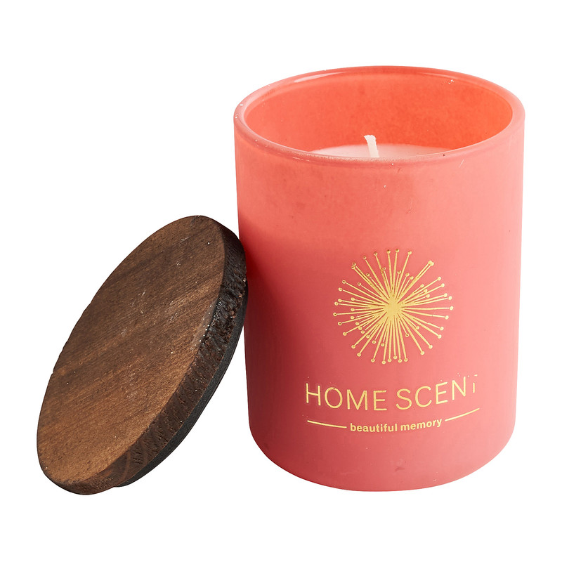 Geurkaars in potje - roze - ø6.8x8.5 cm 