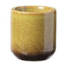 Kaars in keramiek potje - geel - ø7.1x7.8 cm