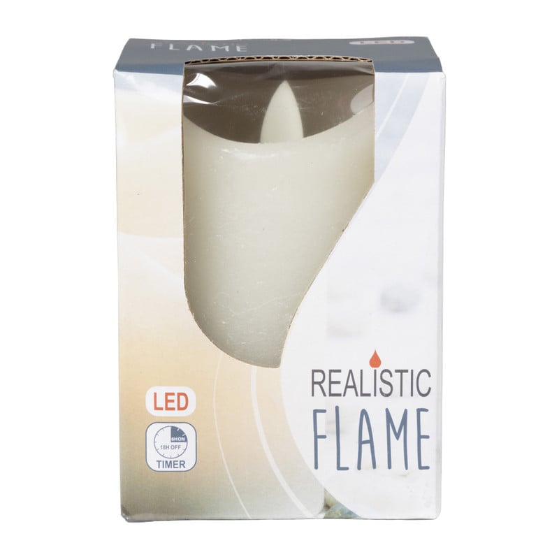 LED kaars wit - Ø8x11 cm 