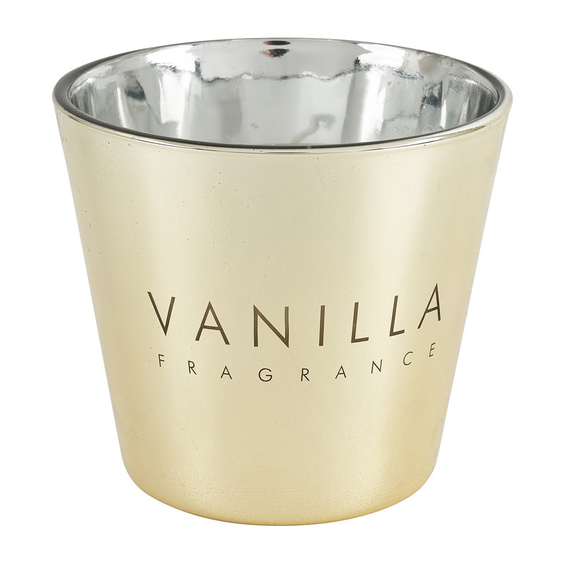 Vanillekaars in glas - goud - ø9x8.3 cm 