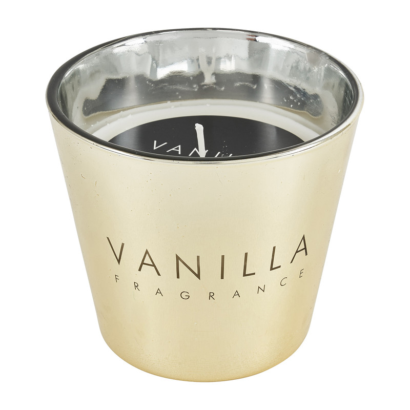 Vanillekaars in glas - goud - ø9x8.3 cm 