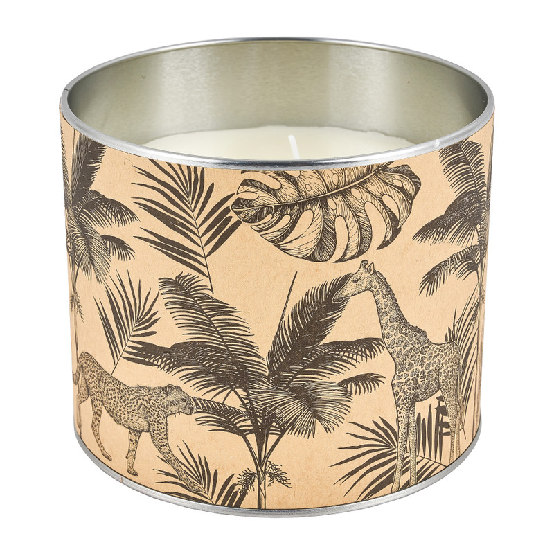 Geurkaars in blik - blad - ø12 cm 