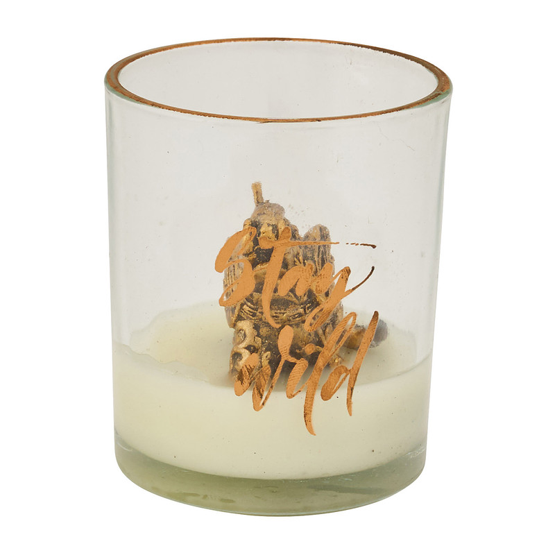 Olifantkaars in glas - Ø6xH7 cm