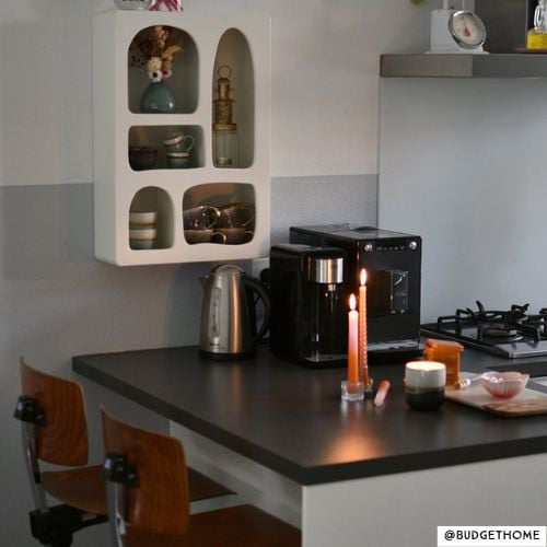 Kaarsenset - diverse kleuren - met kandelaar