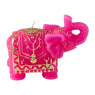 Kaars olifant - roze - 5x8x10 cm