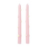 Dinerkaars bloemen - roze - set van 2