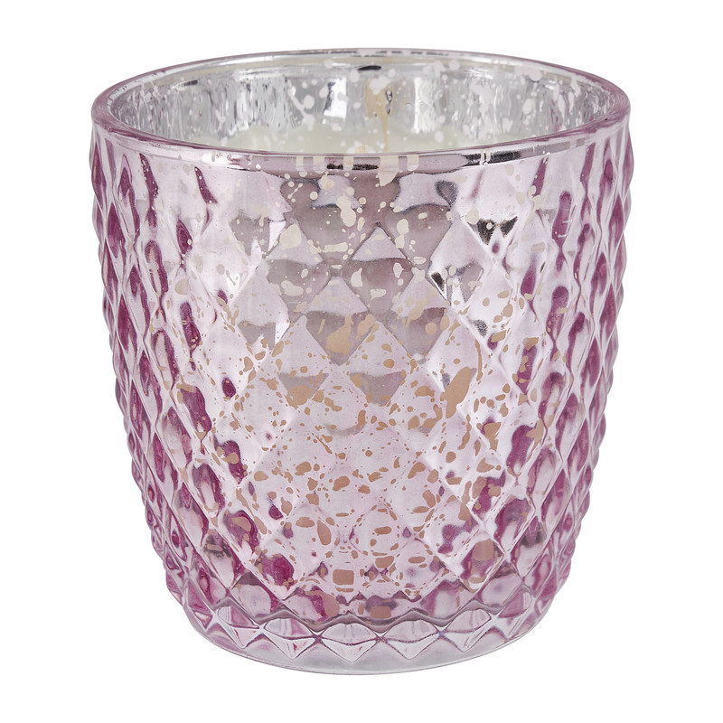 Geurkaars shiny - rozen - ø8.5x9 cm