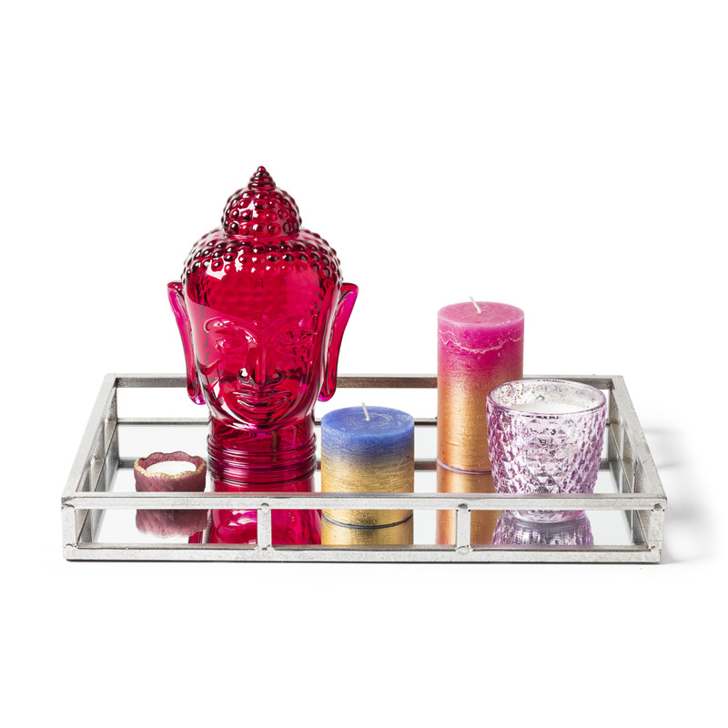 Geurkaars shiny - rozen - ø8.5x9 cm