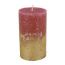 Kaars fuchsia fading goud - 7x12 cm 