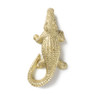 Kaars krokodil - goudkleurig - 16,5 cm