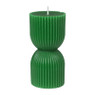 Kaars zandloper - groen - ø6x12 cm