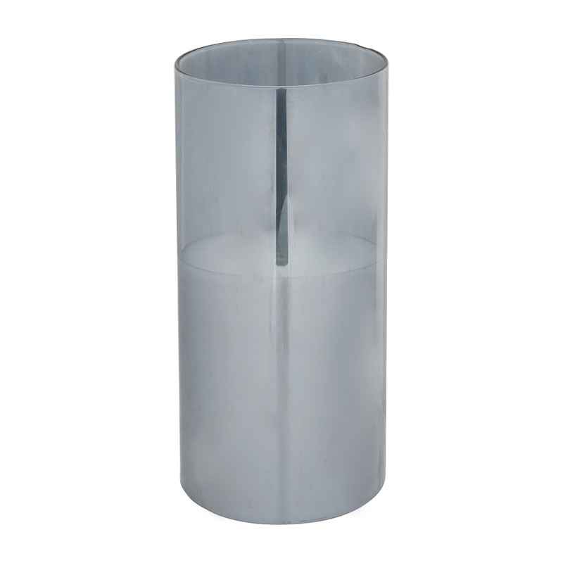 LED kaars in glas - metallic - Ø10x20 cm
