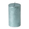 Kaars rustiek metallic - petrol - ⌀7x12 cm 