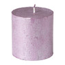Kaars rustiek metallic - paars - ⌀5x15 cm 