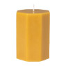 Kaars achthoek - oker - ø7x10 cm