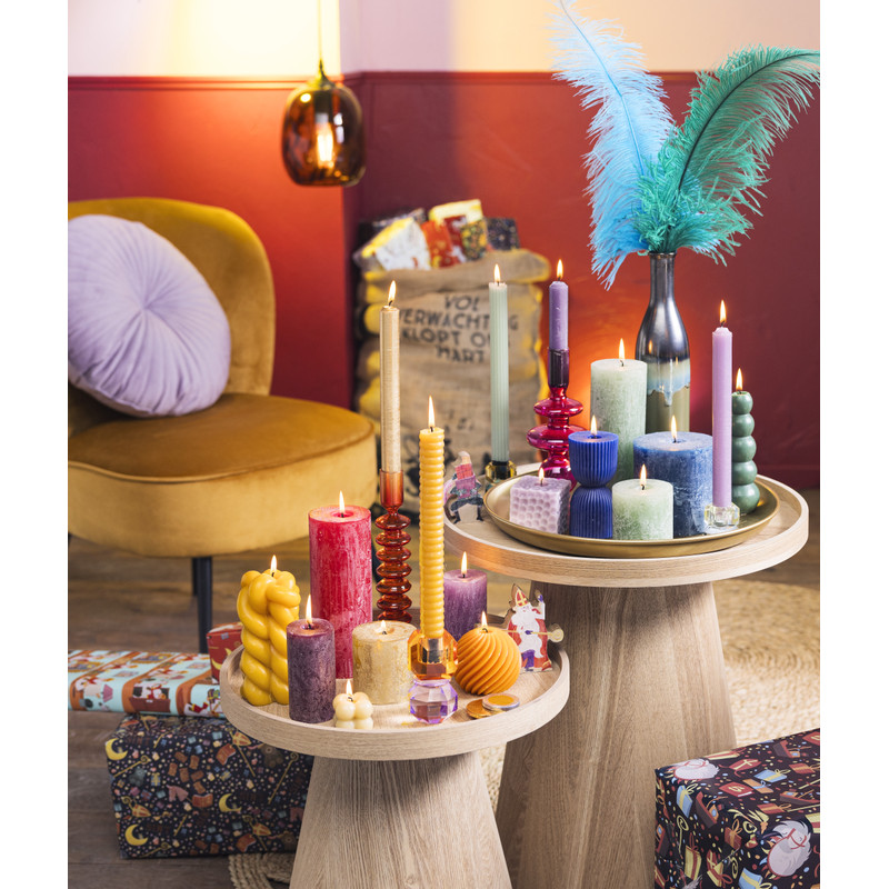 Bubble kaars mini - beige - 4x4x3.5 cm