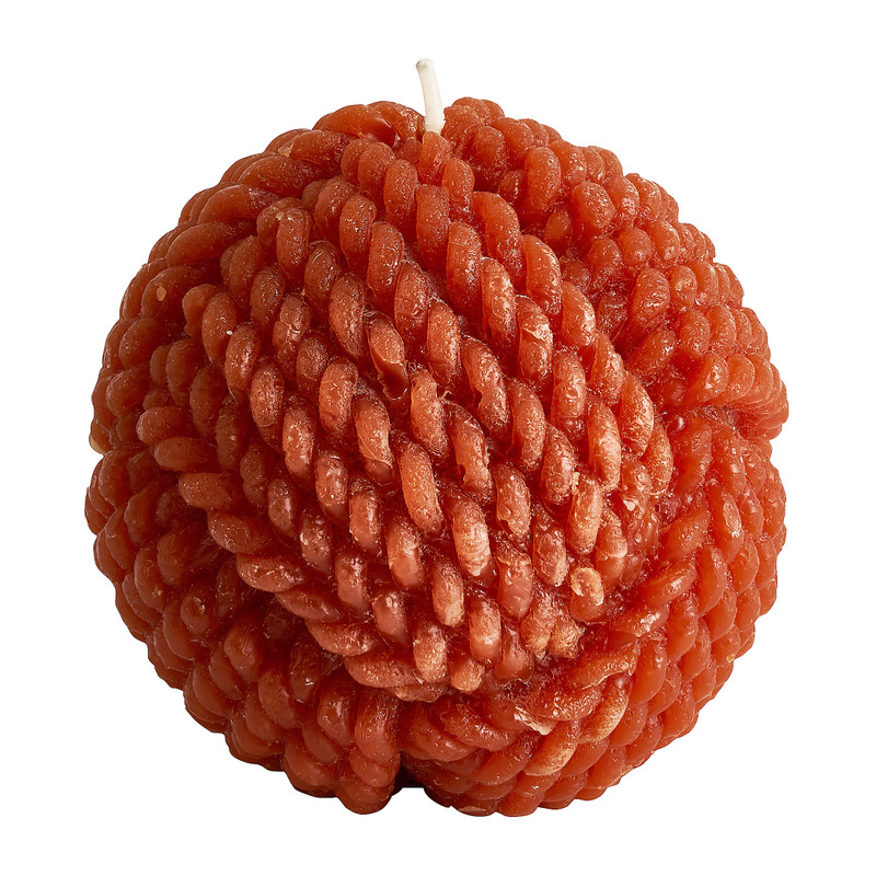 Kaars garen - cognac - 9,5x9 cm