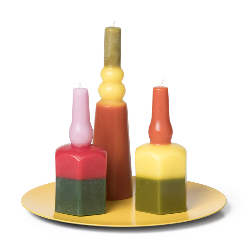 Retrokaars gekleurd - 7x7x28 cm - diverse varianten