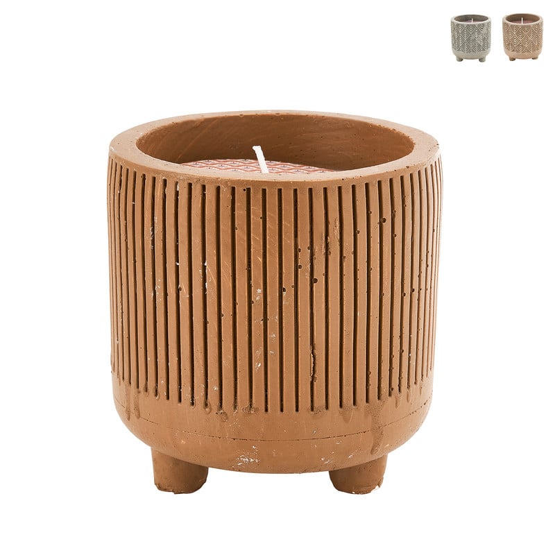 Kaars in pot - diverse varianten - 10x10,5 cm