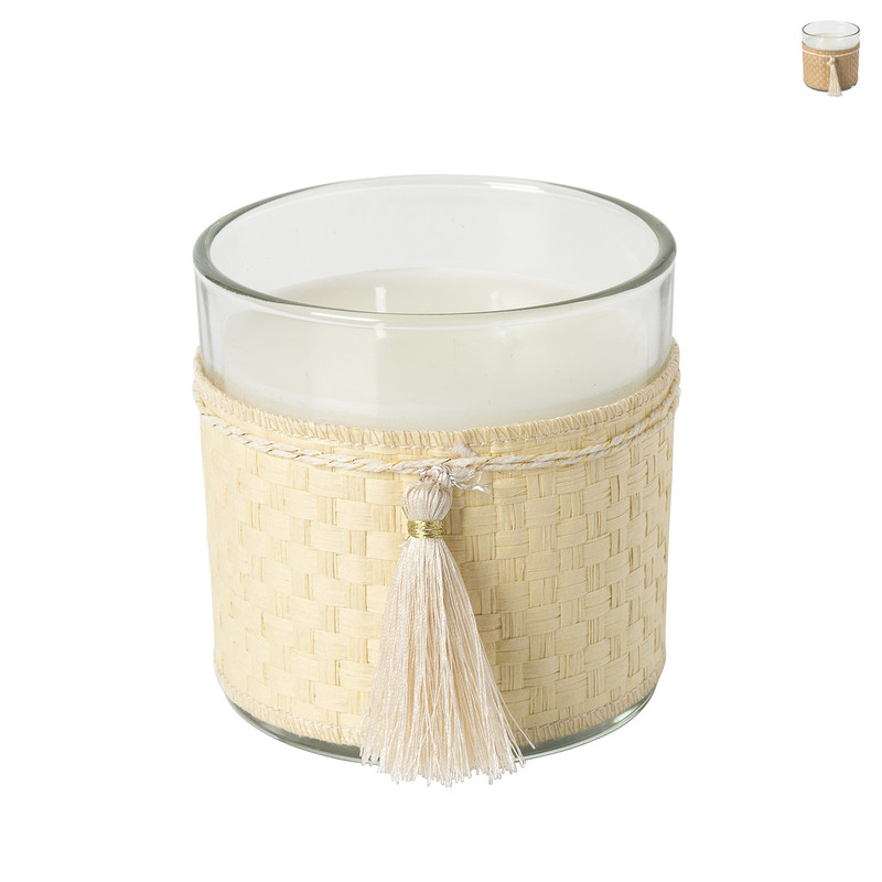 Geurkaars met tassel - diverse varianten - Ø10 x 10 cm