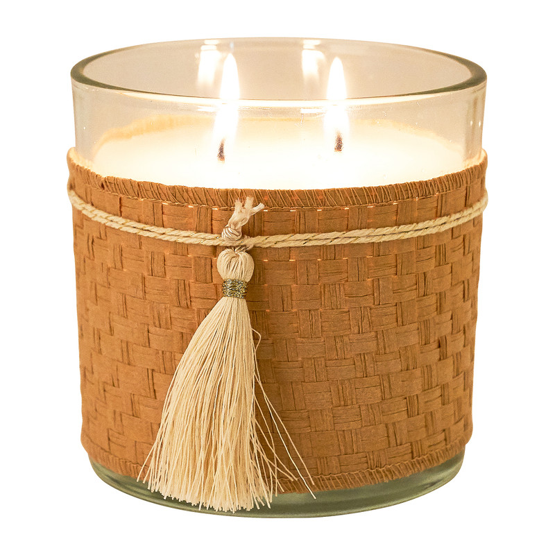 Geurkaars met tassel - diverse varianten - Ø10 x 10 cm
