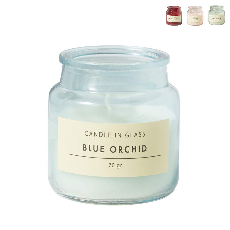 Geurkaars in glas - diverse varianten - ⌀6x6 cm 