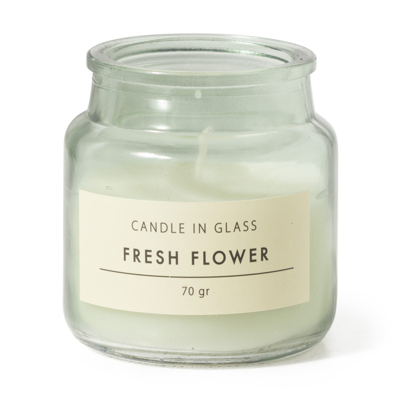 Geurkaars in glas - diverse varianten - ⌀6x6 cm 