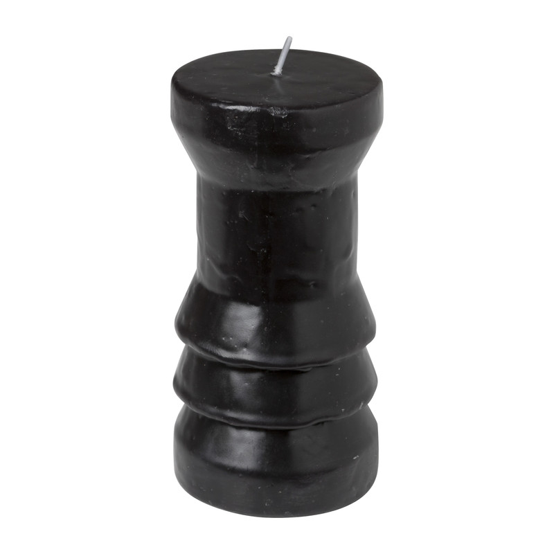 Retro kaars - bruin - Ø6.5x14 cm