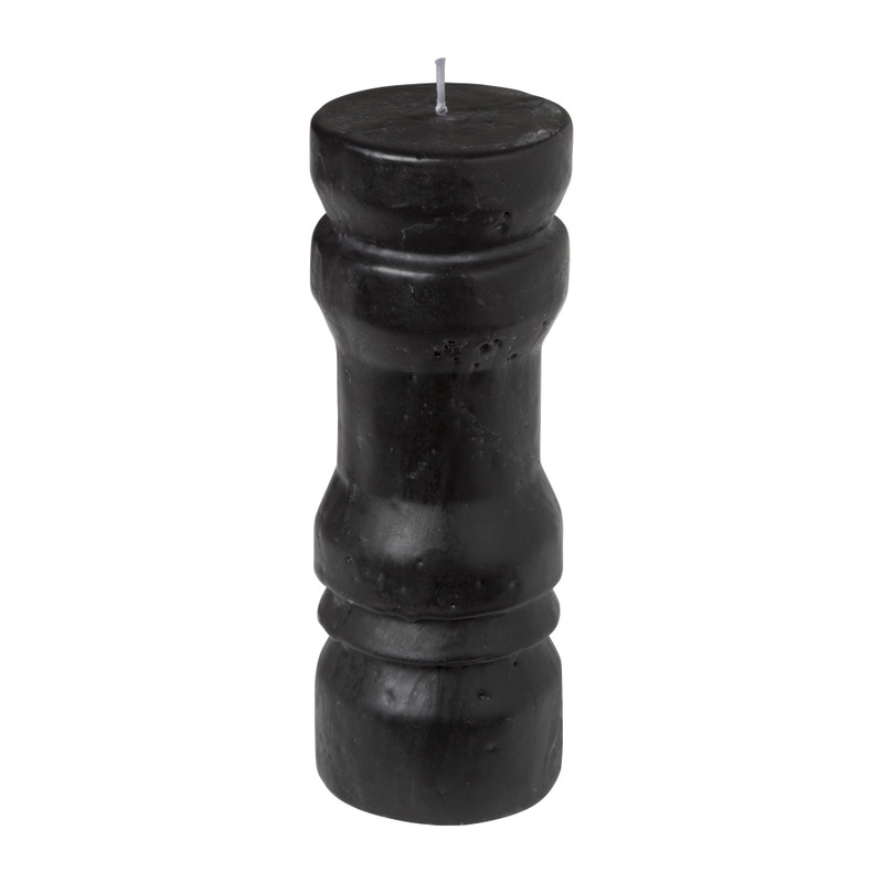 Retro kaars - bruin - Ø6.5x19 cm