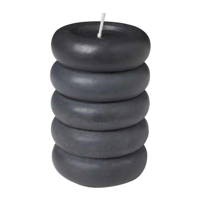 Kaars ribbel - diverse kleuren - ⌀6x9.5 cm 