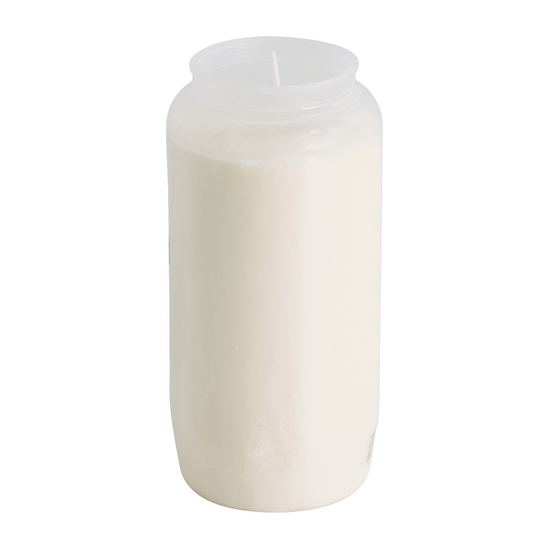 Herdenkingslicht - wit - ø6.7x14.1 cm