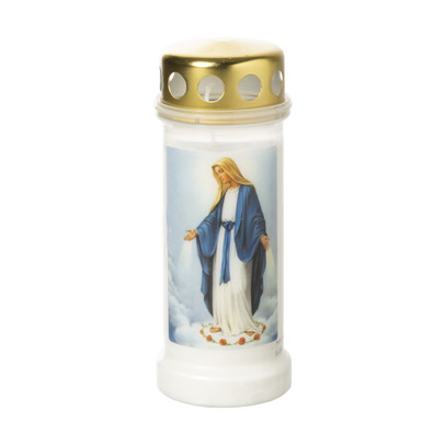 Herdenkingslicht Maria - wit 