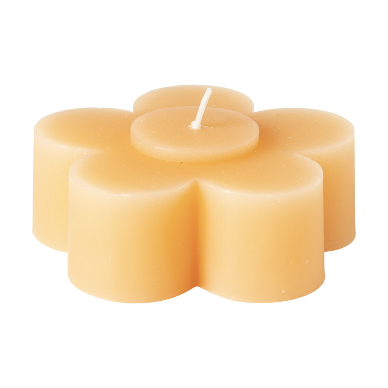 Kaars bloemen - diverse varianten - ø9x3.5 cm