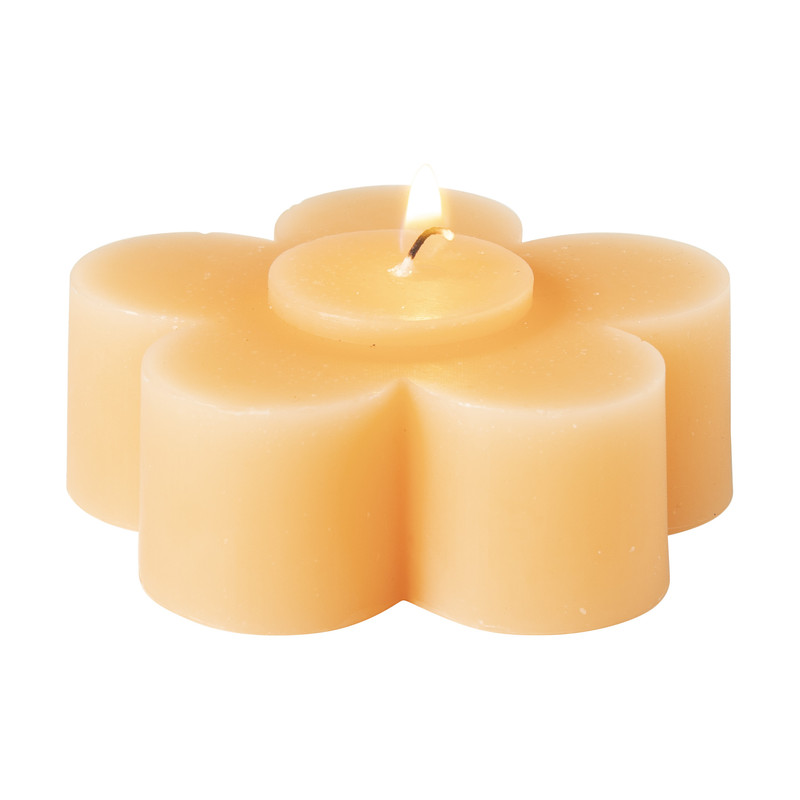 Kaars bloemen - diverse varianten - ø9x3.5 cm