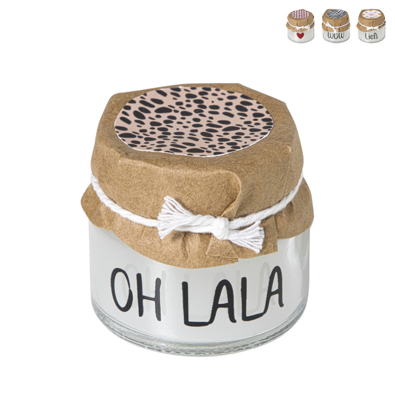 Kaars in glazen potje - diverse varianten - ø4.2x4 cm