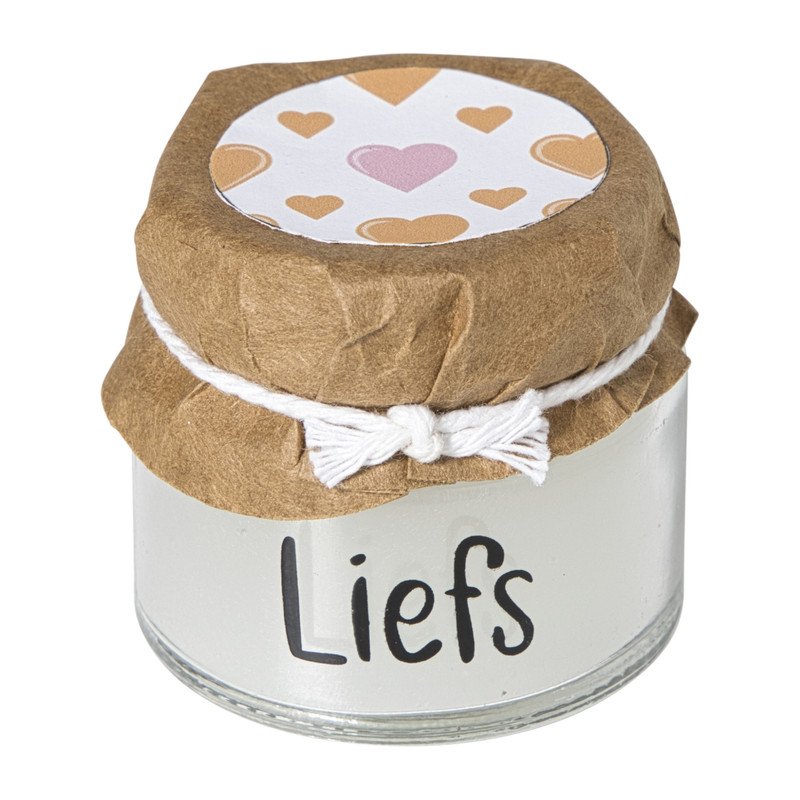 Kaars in glazen potje - diverse varianten - ø4.2x4 cm