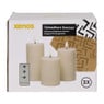 Stompkaarsen oplaadbaar - beige - set van 3 