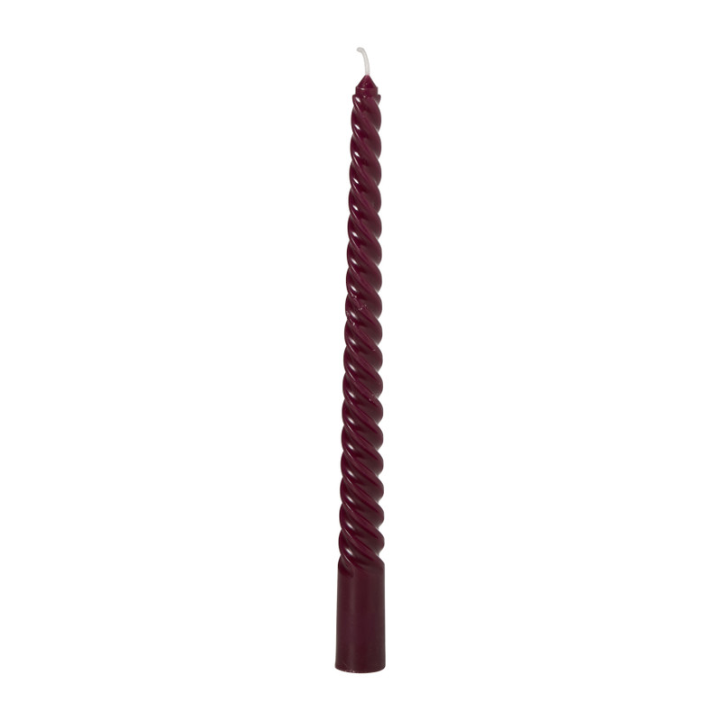 Dinerkaars twist - bordeaux rood - ø2.15x25 cm 