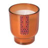 Kaars in glas - oranje - ø7.5x8.5 cm