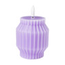LED kaars lijnen - lila - ø7x12.5 cm