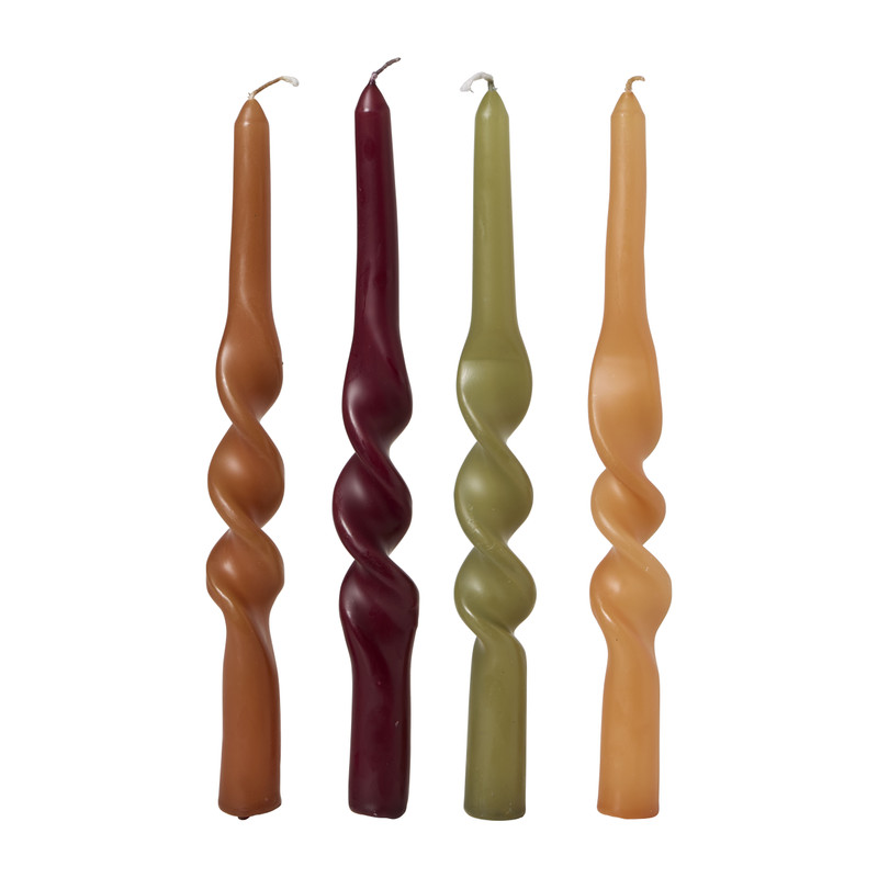 Dinerkaars twist - groen - set van 4 