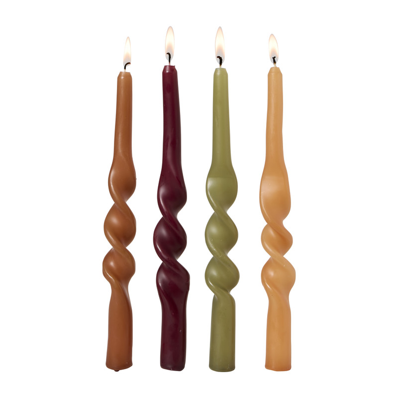 Dinerkaars twist - groen - set van 4 